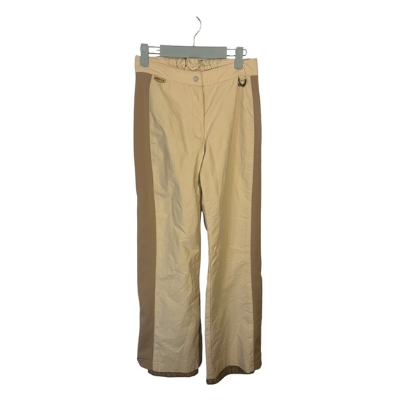 vintage 90s belfe tan monochrome ski snowboarding pants size 8 - Picture 1 of 6